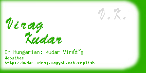 virag kudar business card